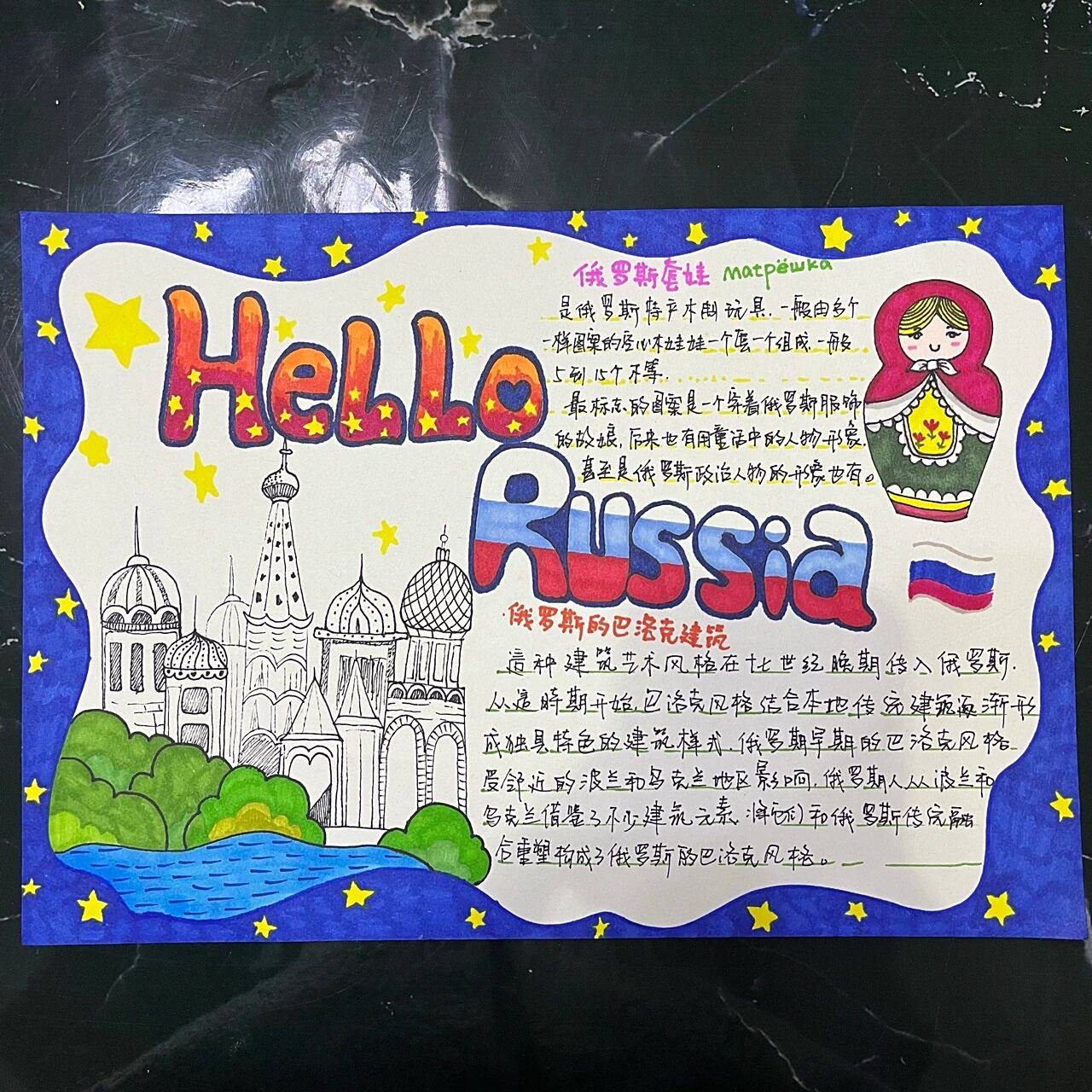 你好,俄罗斯9396手抄报