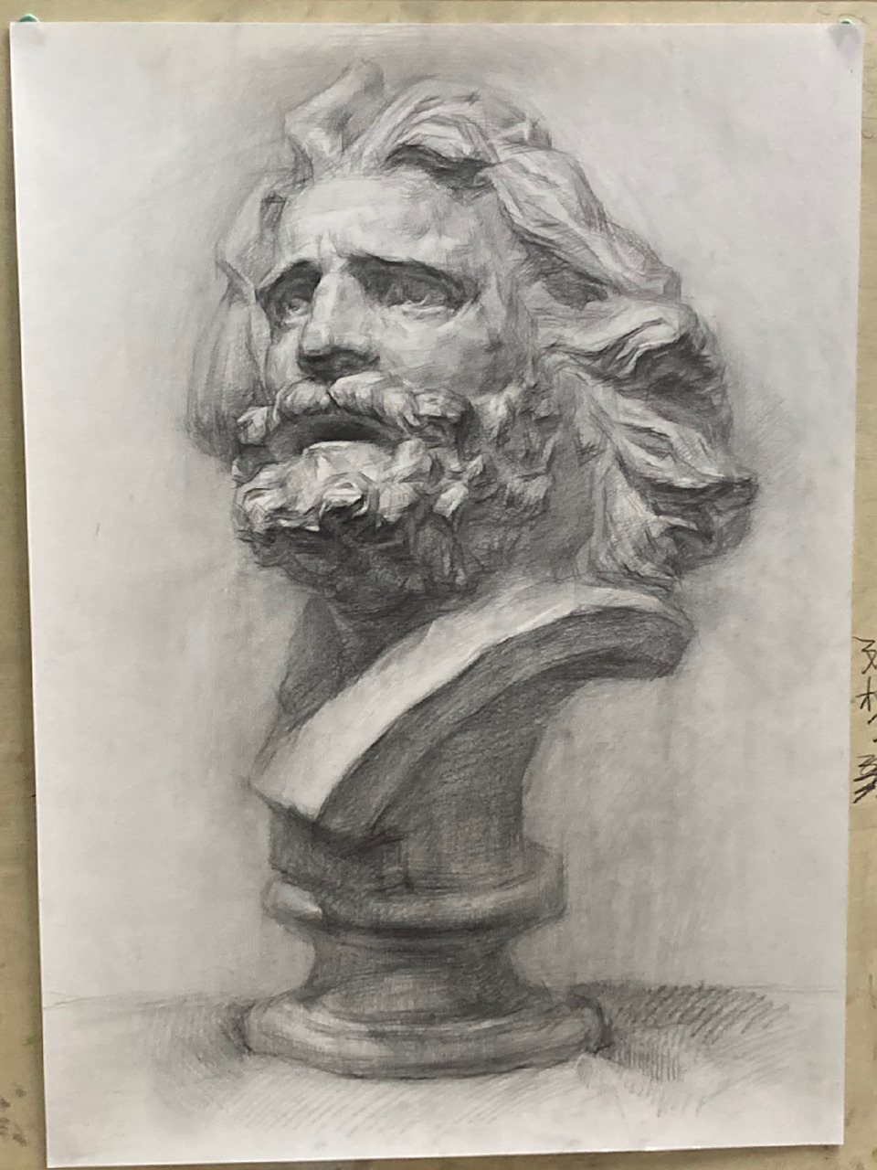 鲁附高一课堂作业素描马赛 4k写生 早就画完了 素描是我最没兴趣的