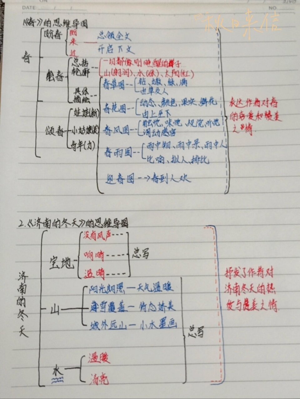 济南的冬天文章结构图图片