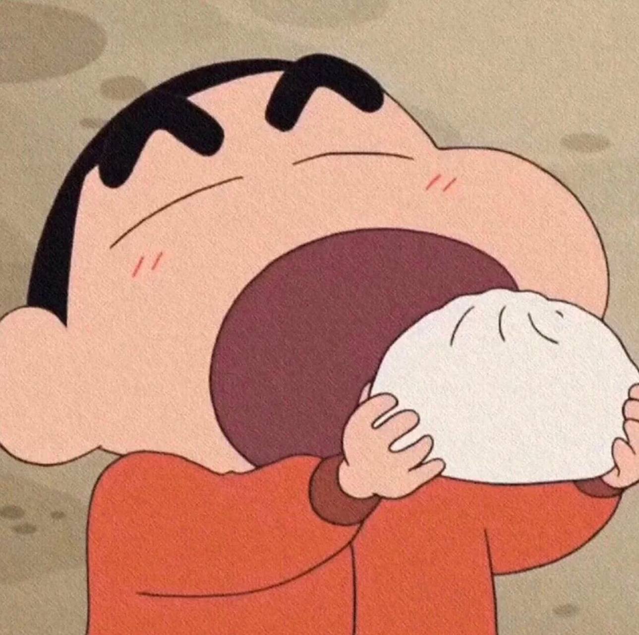 蜡笔小新吃包子头像 自行截图保存