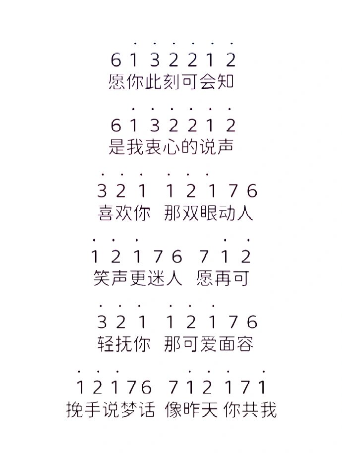 邓紫棋 喜欢你 拇指琴简谱