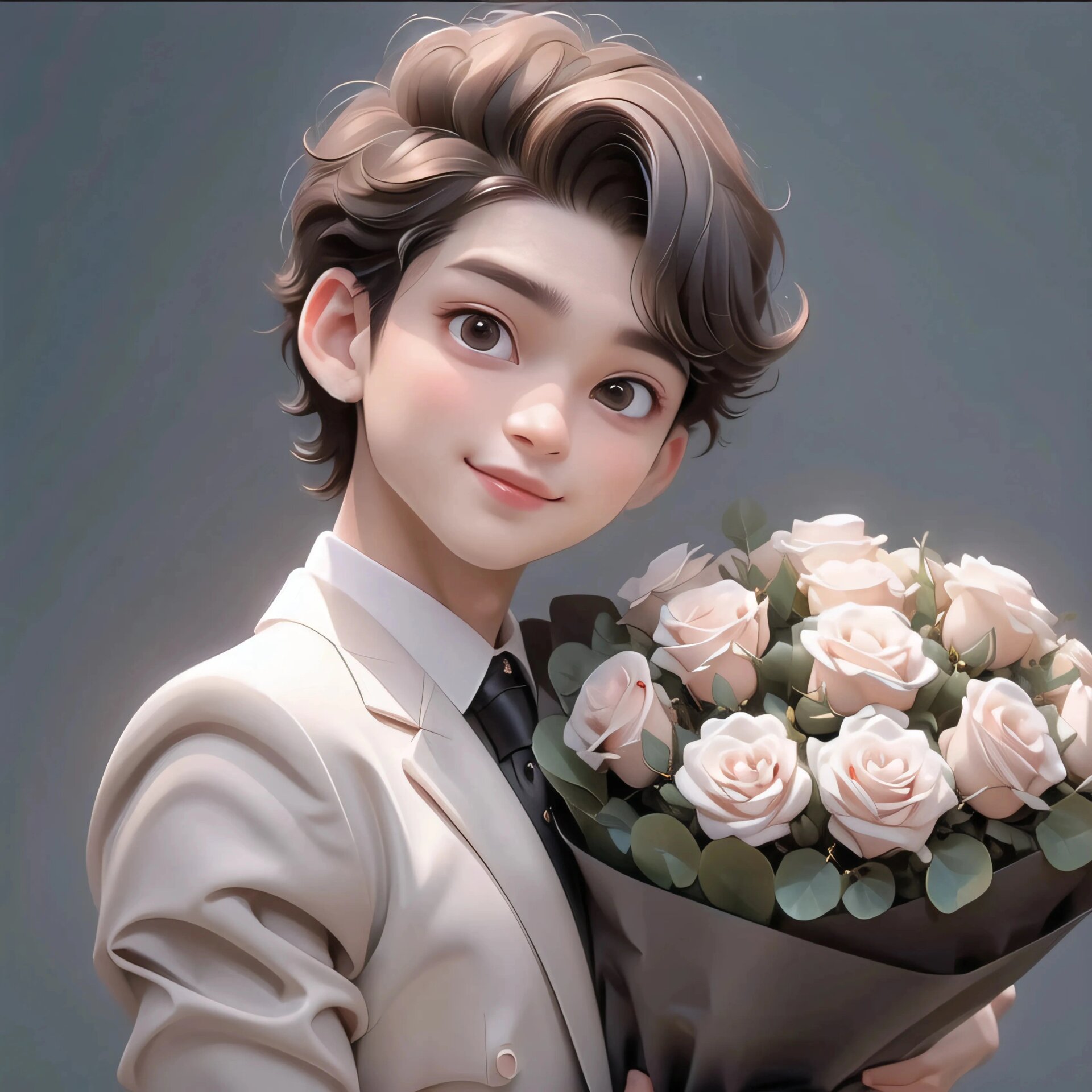 情侣头像 | 男生头像 | 捧花男孩