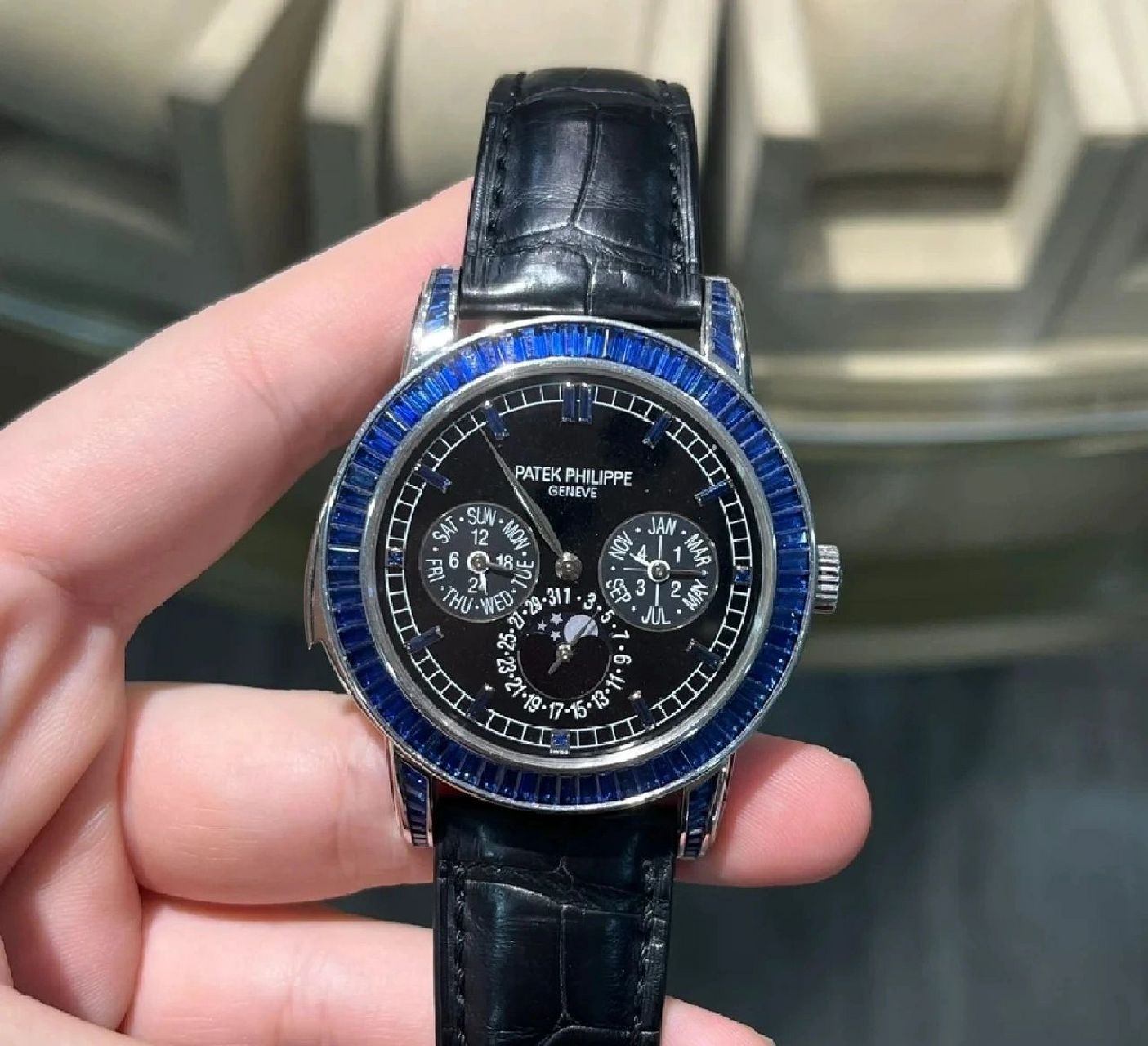 百达翡丽 5073p 蓝宝 百达翡丽超级复杂功能时计系列,全球限量,原装蓝