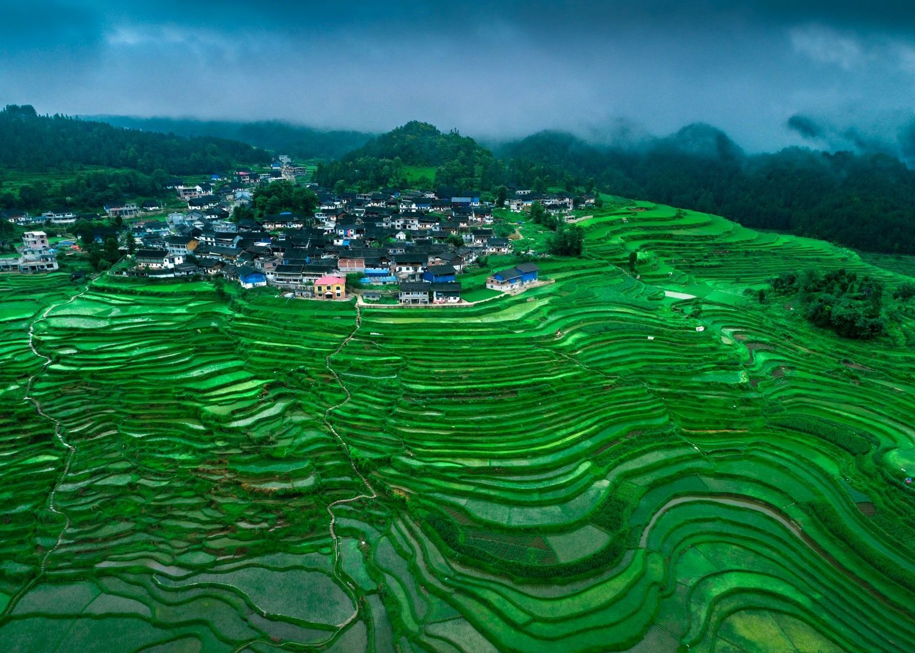 贵州十大最美梯田～丹寨高要梯田 高要梯田,位于贵州省丹寨县高要村.