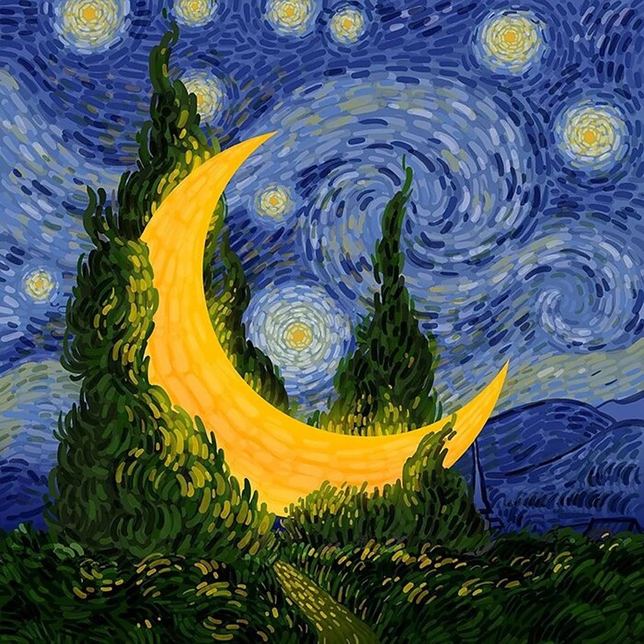 梵高微信头像 "你见过海底的星空吗?" "意存笔先,画尽意在."