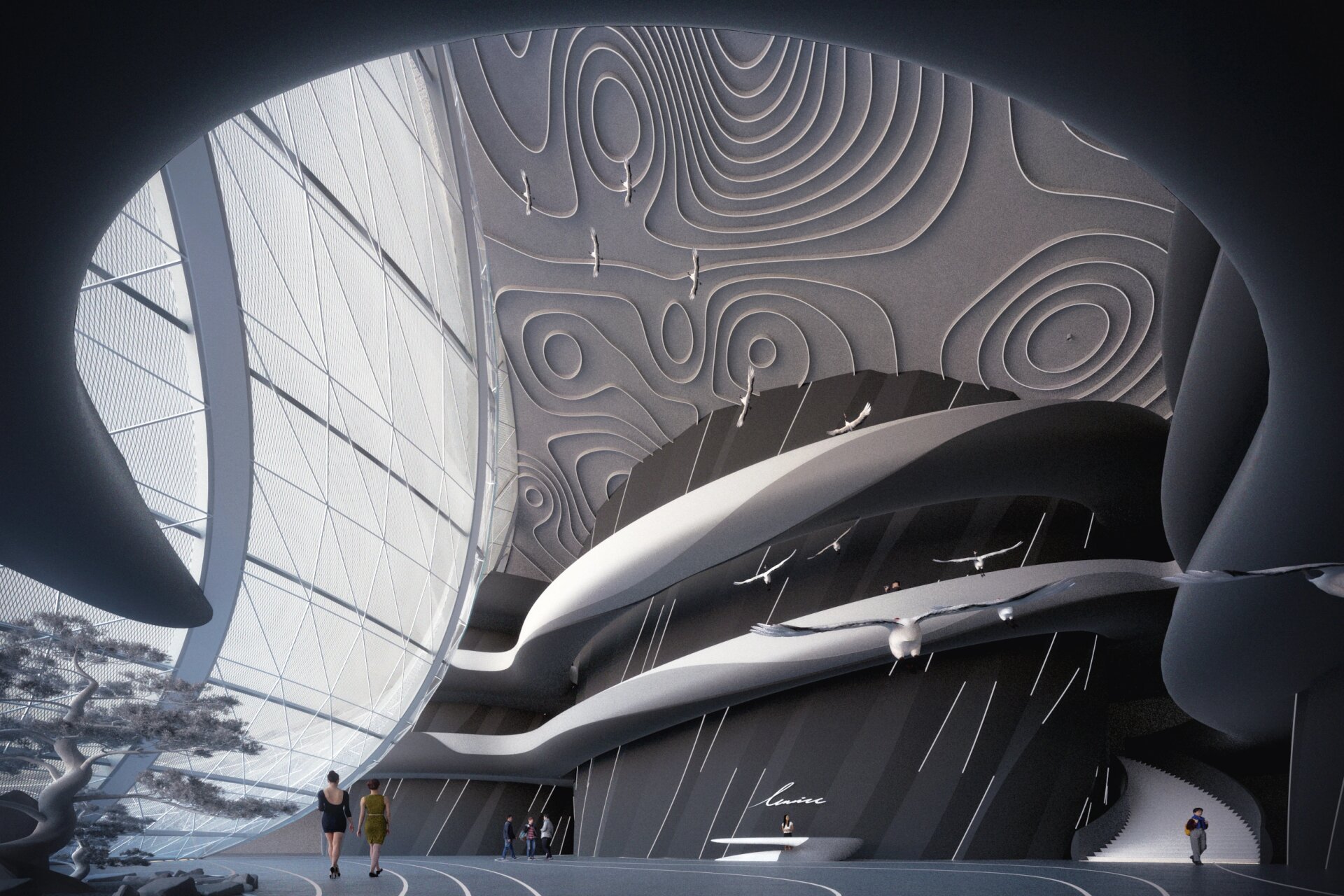 建筑设计|仙鹤文化馆 项目名称:风眠归鹤 项目面积:约8000㎡ 项目位置