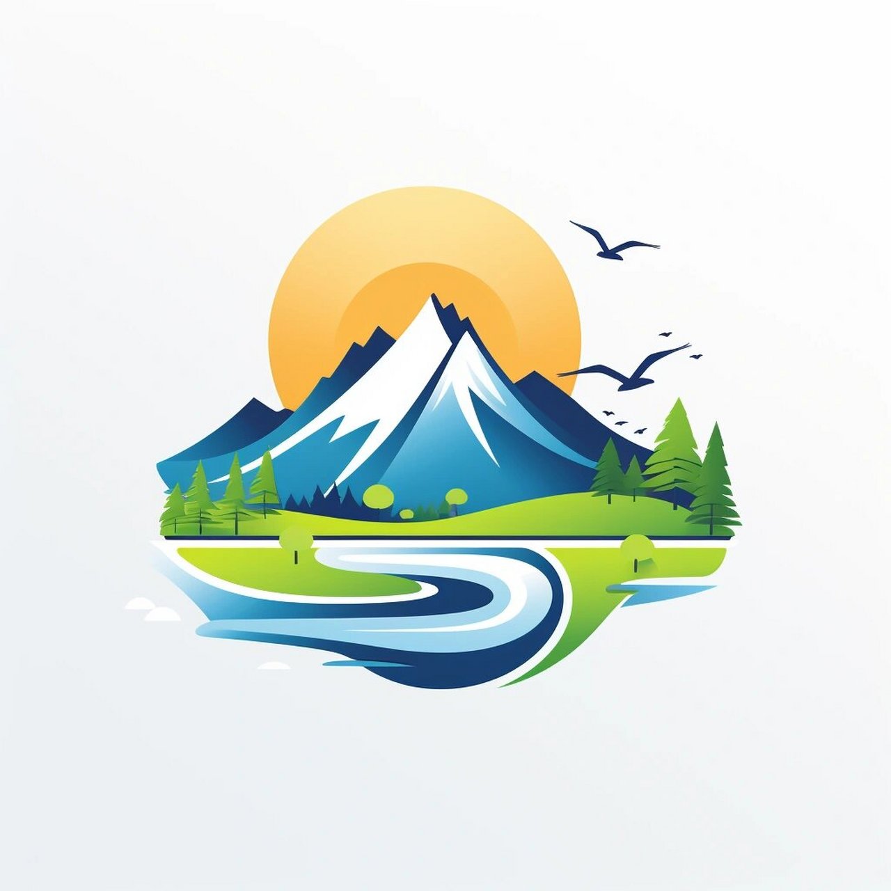 人与自然环保主题简约logo(附tag) 还挺好玩的 nature, environmental