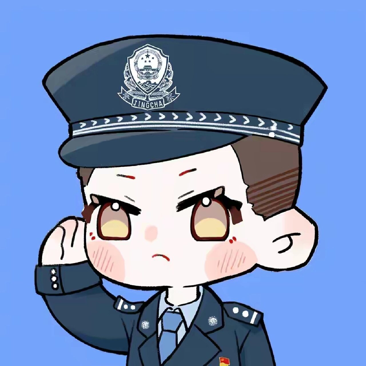 小小的警察头像 今日头条上