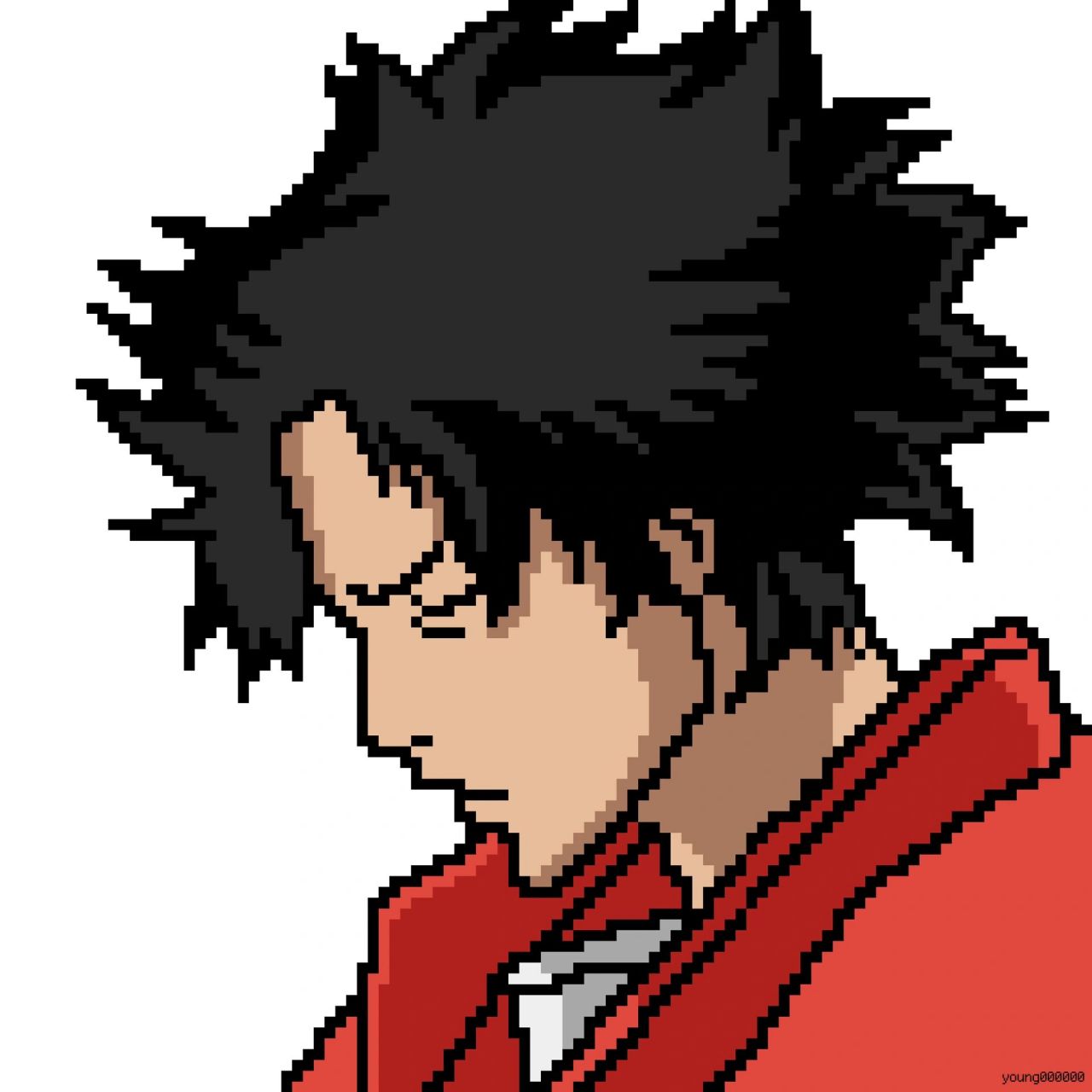 像素画|混沌武士 "雨如果一直不停就好了" 	 tips:作品均为原创 未经