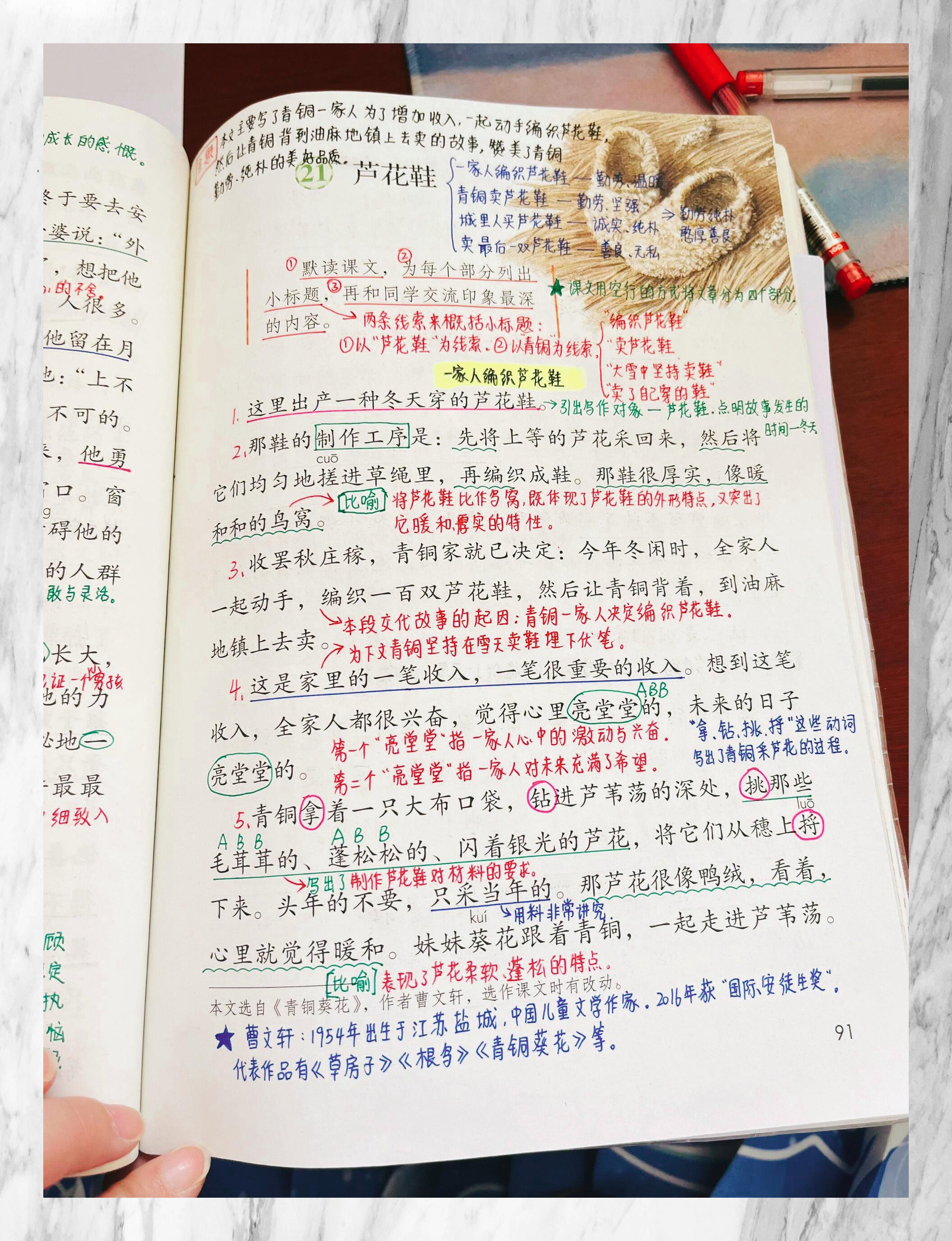 21课芦花鞋多音字图片