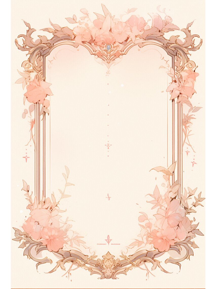 midjourney卡牌边框信纸素材