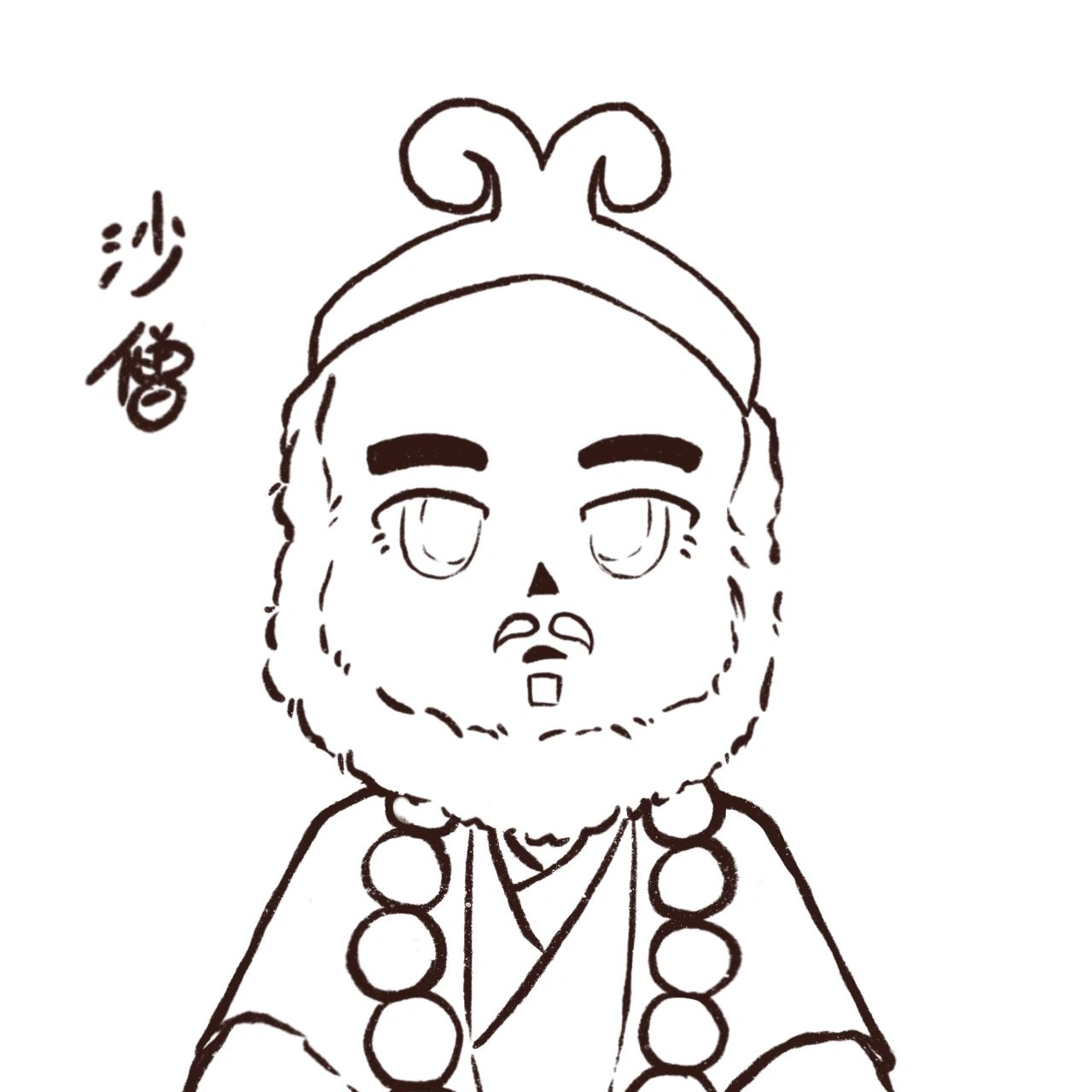 原创q版沙僧人物头像