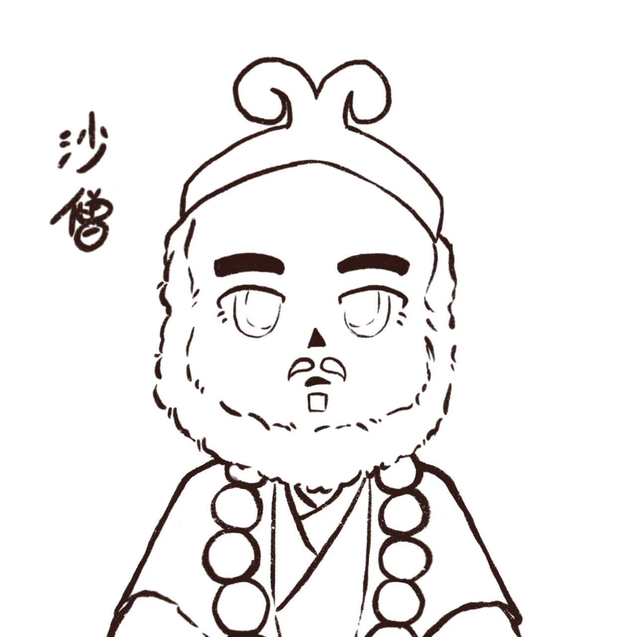 原创q版沙僧人物头像~ 大师兄!师父被妖怪抓走了!