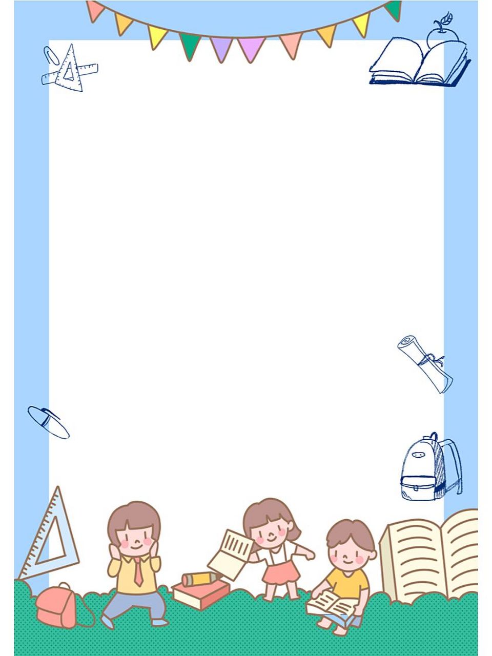 本作品内容为 信纸卡通读书学习.