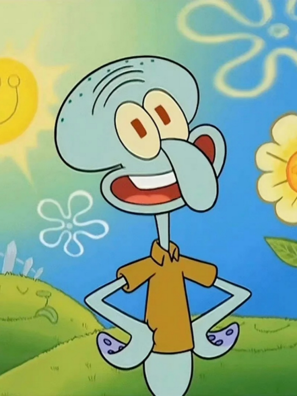 章鱼哥卡通图片 章鱼哥99,是《海绵宝宝》中的经典角色,一个爱吹