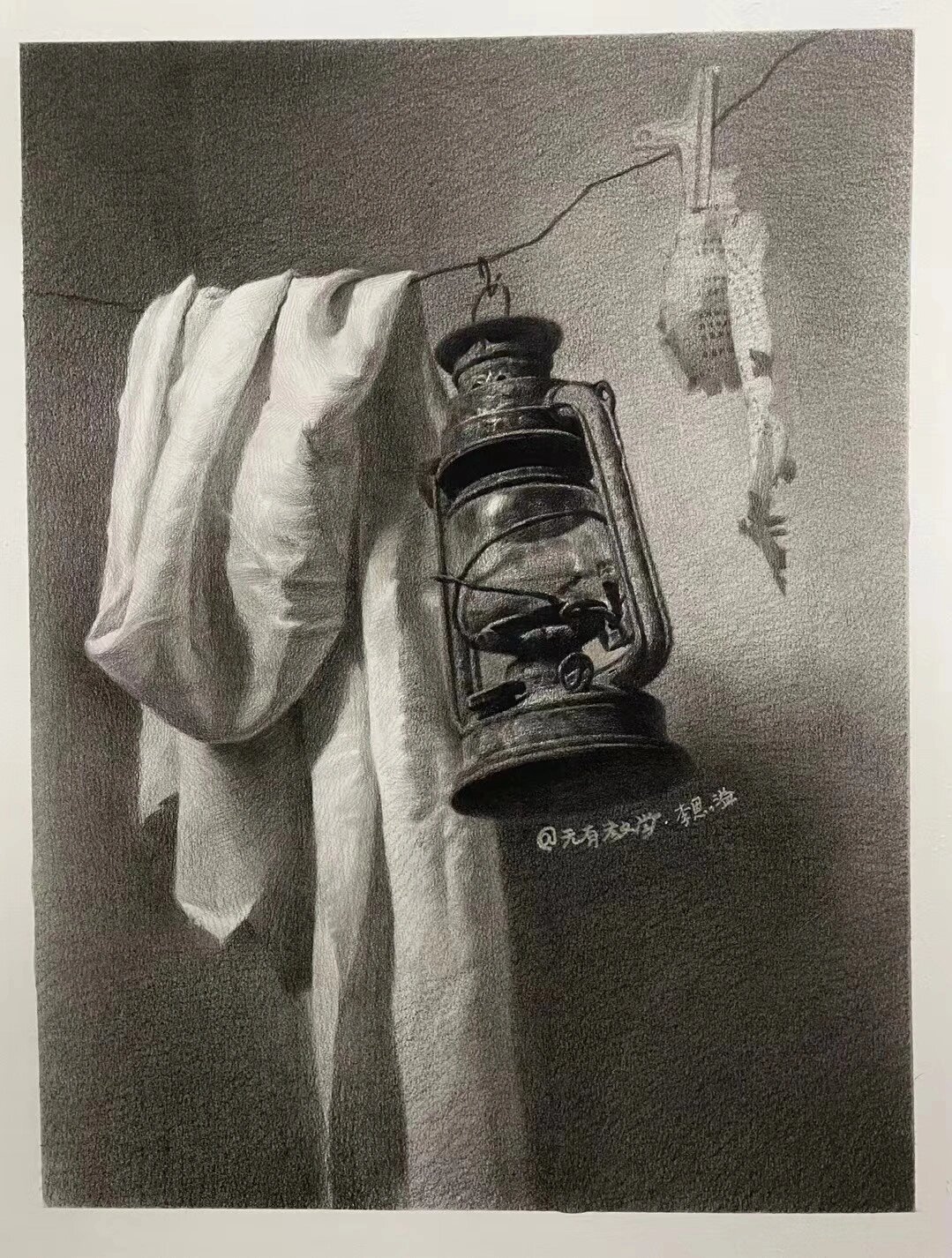 素描马灯,步骤图 不要小看马灯,这可是曾经的联考题目