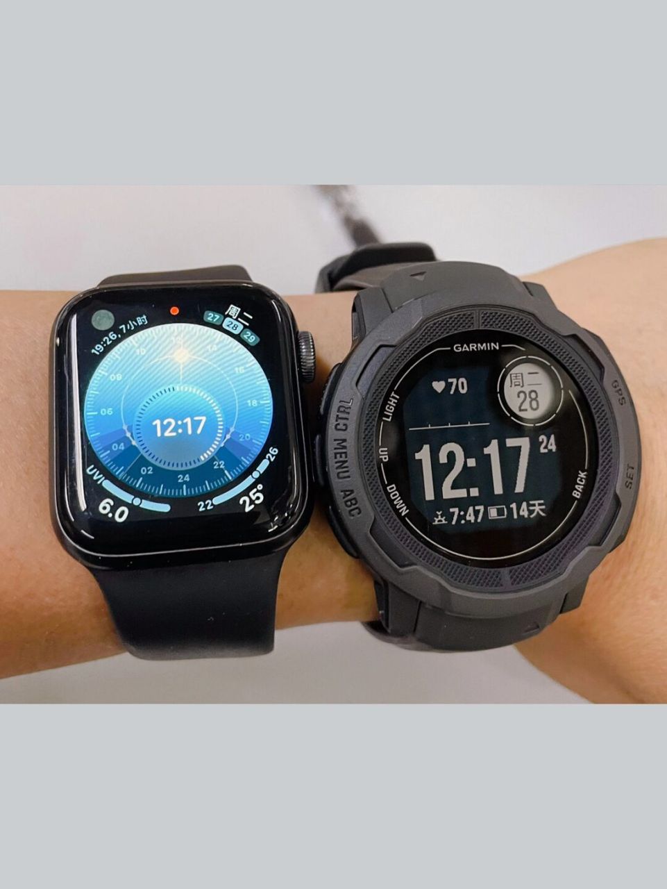 佳明本能2使用初体验 apple watch 5 对比 老婆买的生日礼物,换掉用了