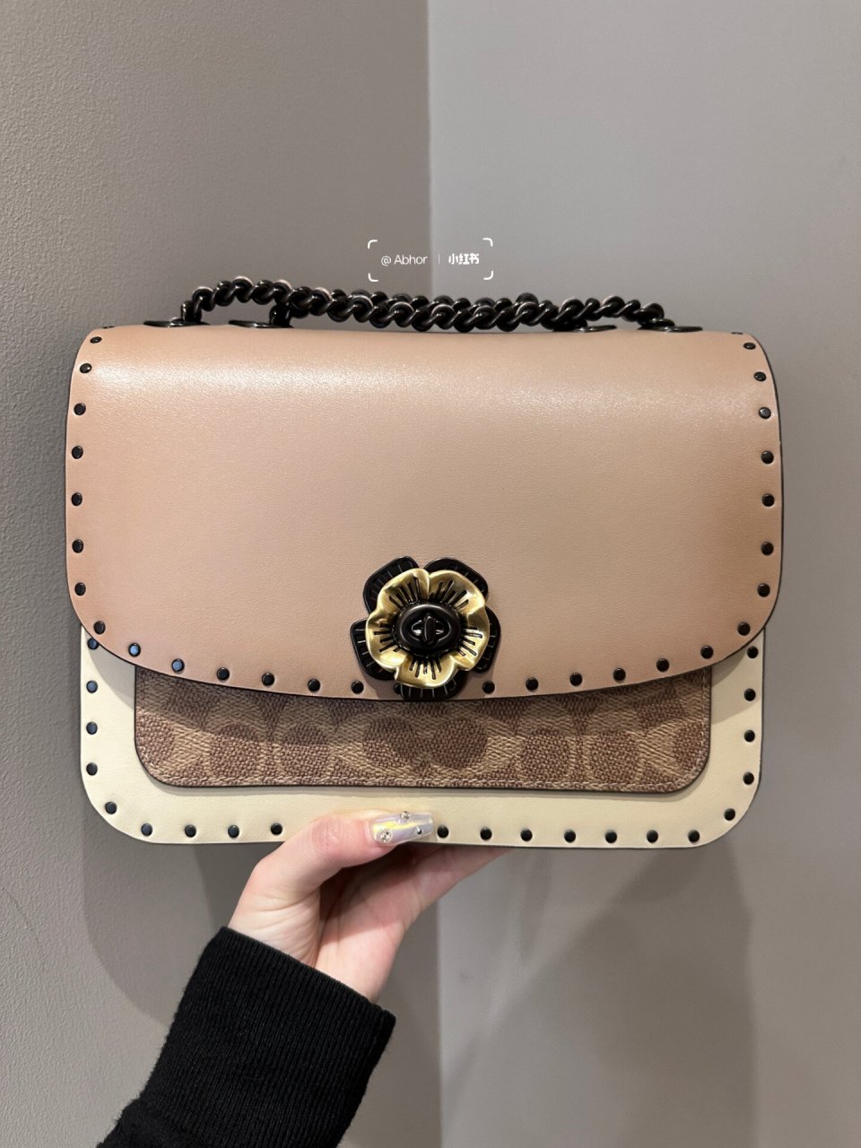 coach|山茶花madison奶茶色链条包 midison链条包来咯!