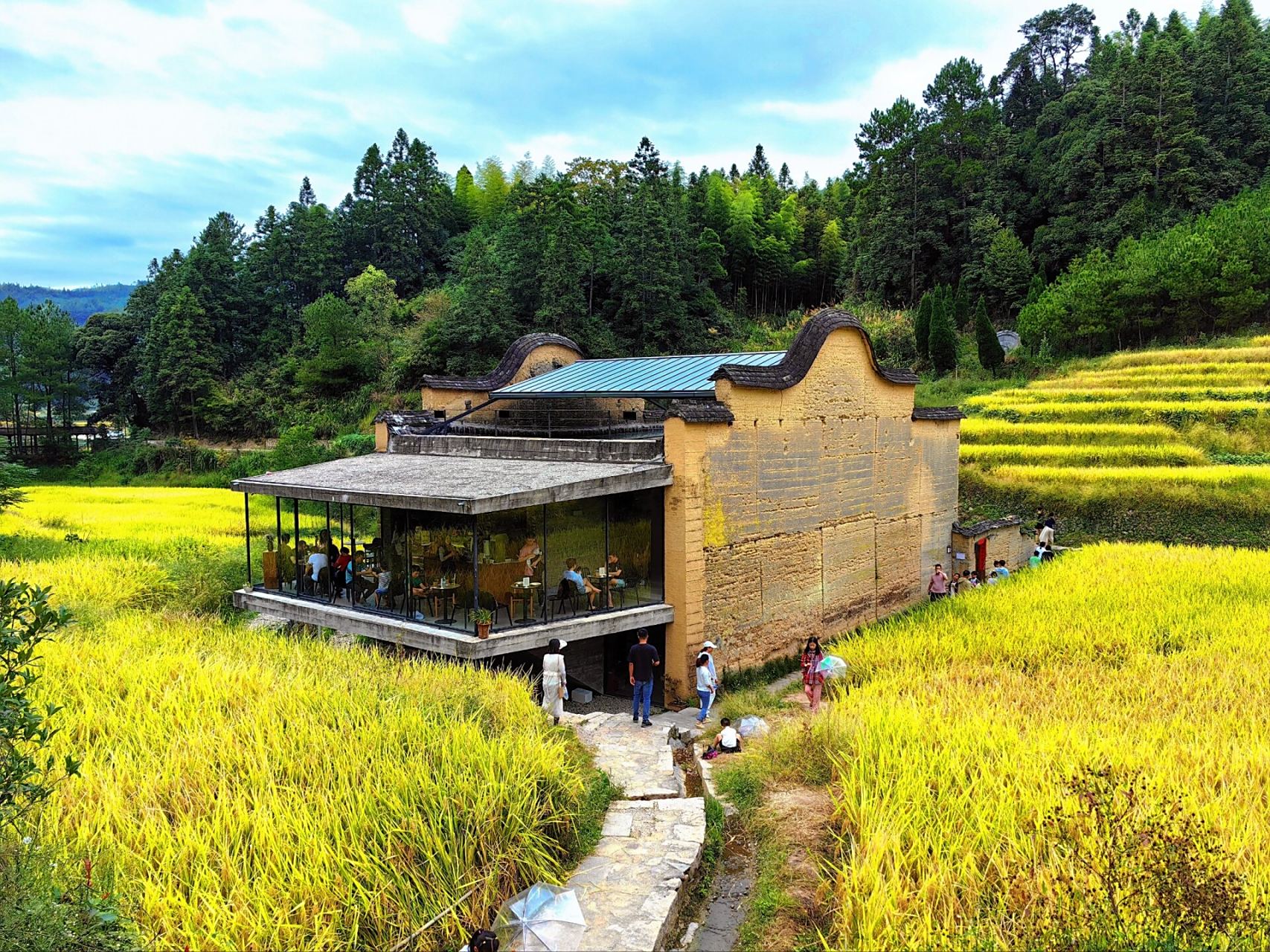 福建南屏古村落 麦子熟了,随便一拍都是大片