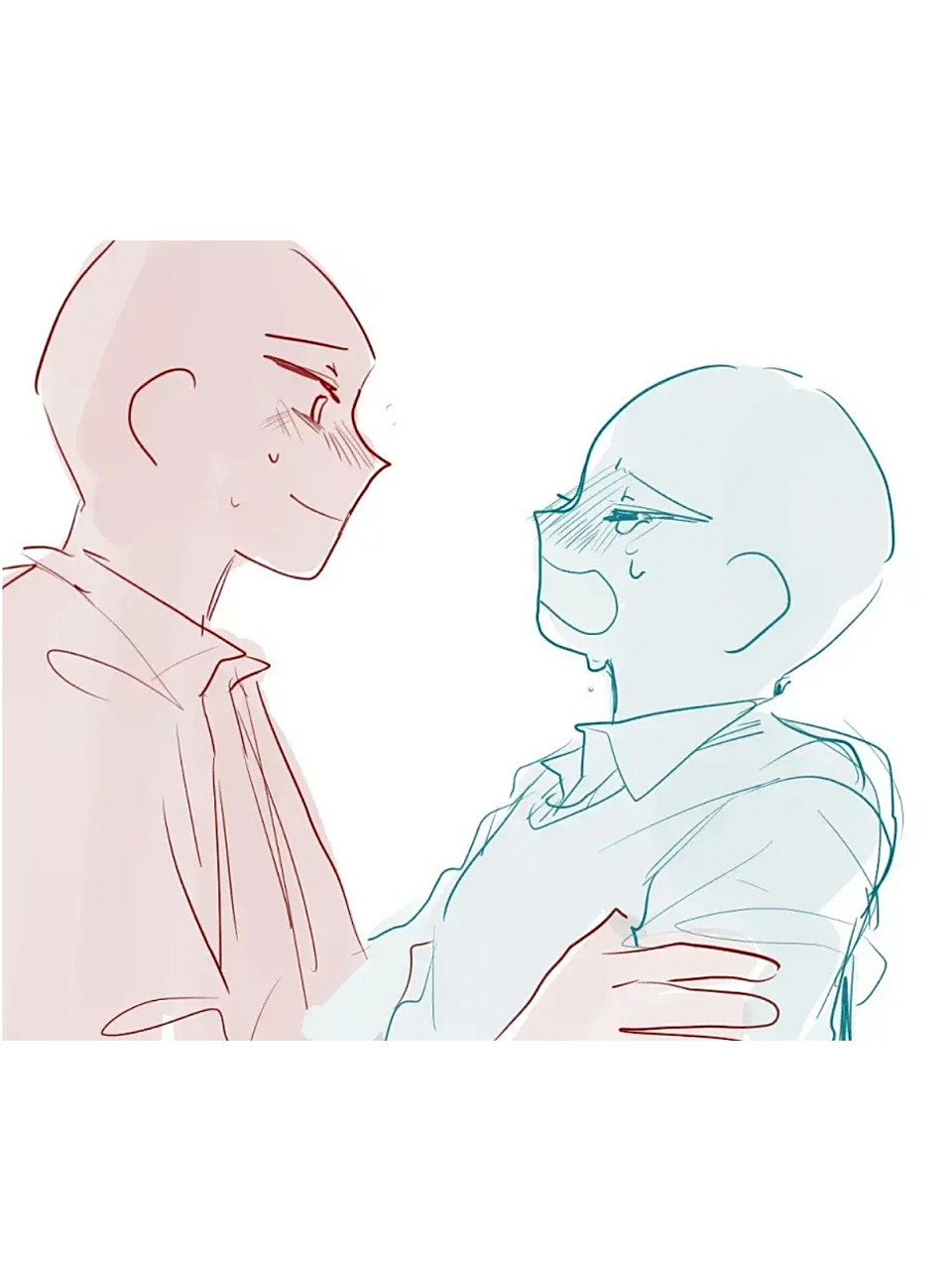 【绘画素材】双人互动素材参考75 今天分享一波双人互动素材啦~ 还