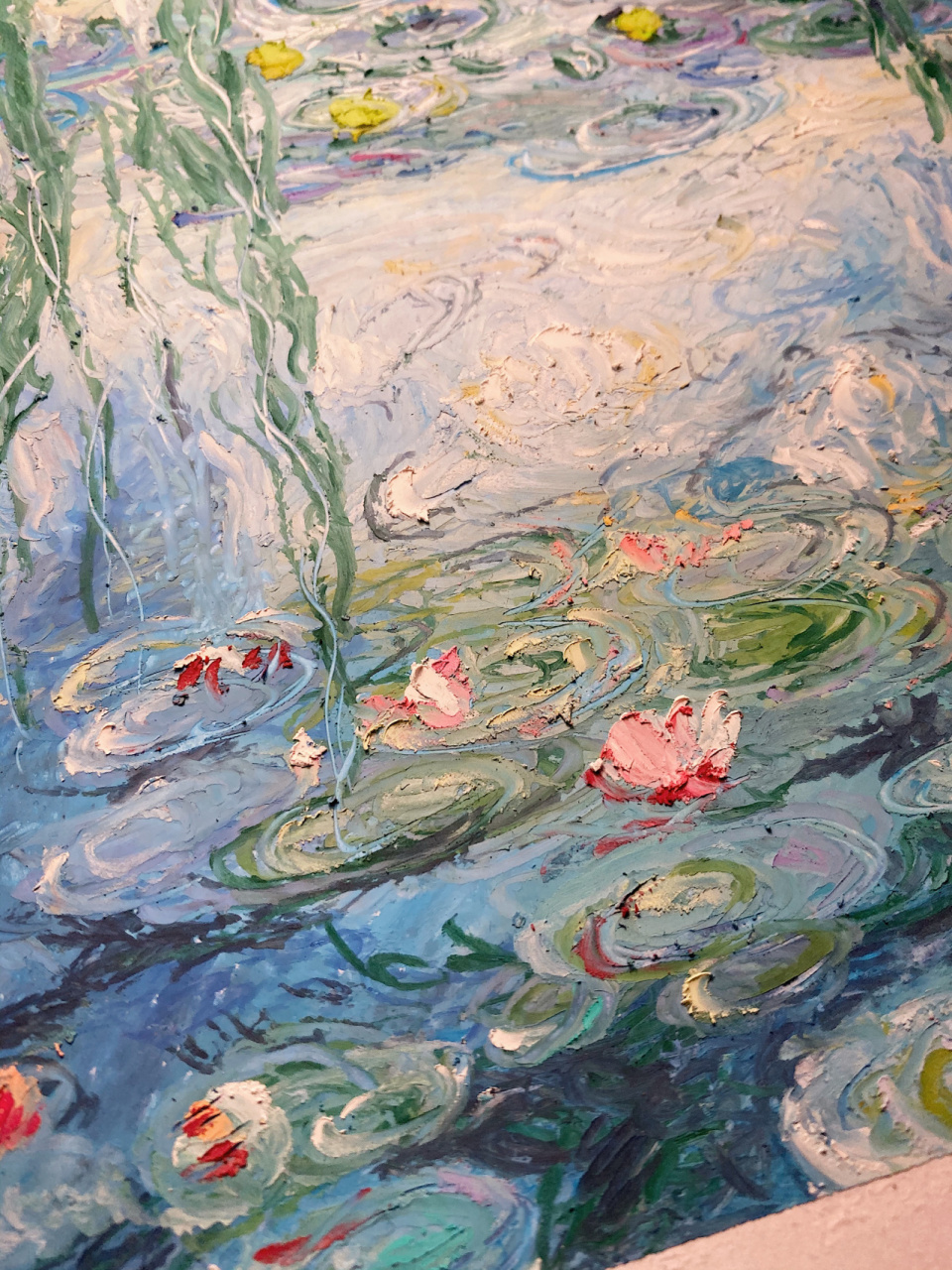 96油画棒|莫奈的睡莲98附详细步骤图 959595 油画棒打卡