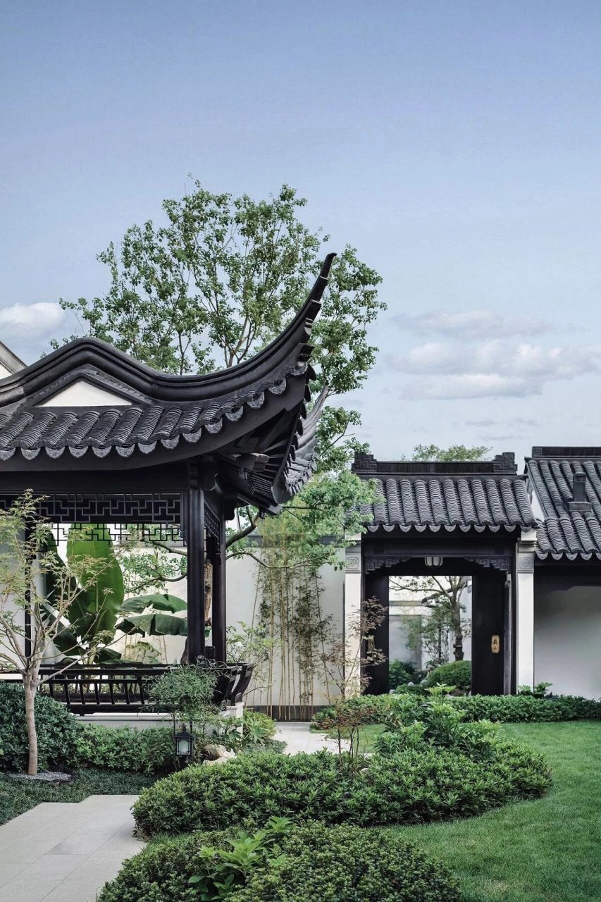 中式庭院 |凉亭 亭,在古时候是供行人休息的地方."亭者,停也.
