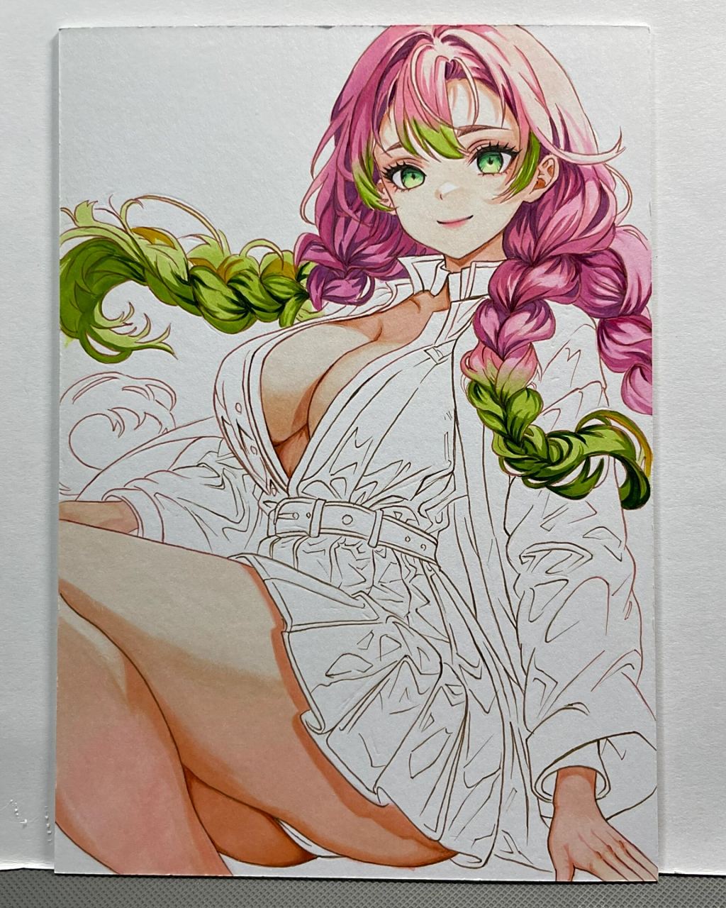 甘露寺蜜璃～ #甘露寺蜜璃# #鬼灭# #马克笔手绘# #二次元