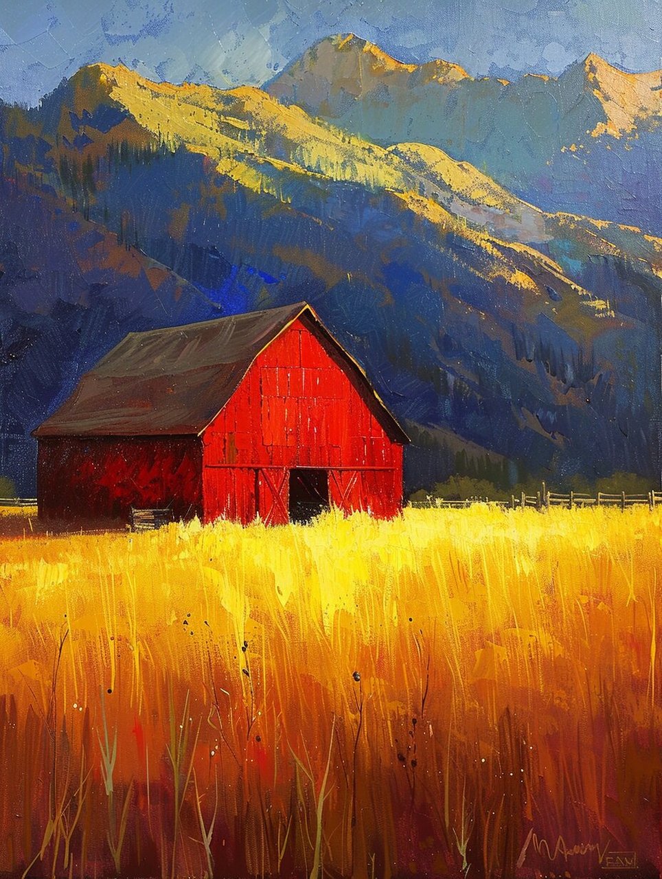 油画·谷仓