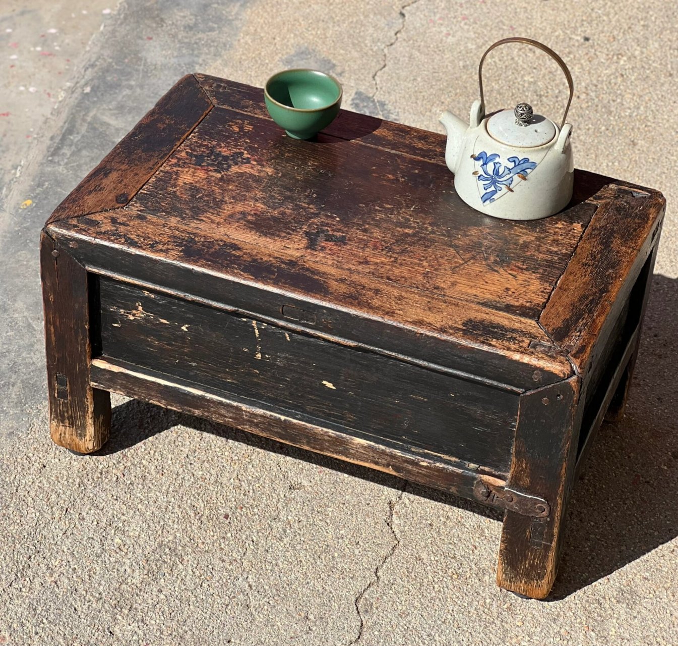 老炕桌 小茶桌 茶几 茶空间美学 老物件 长43宽26.5 高22.5厘米