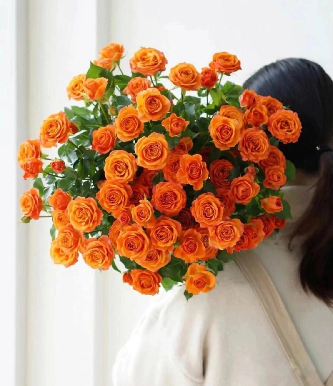 a级橙色芭比多头泡泡玫瑰太漂亮了 橙色芭比的花语是我爱的是你,神秘