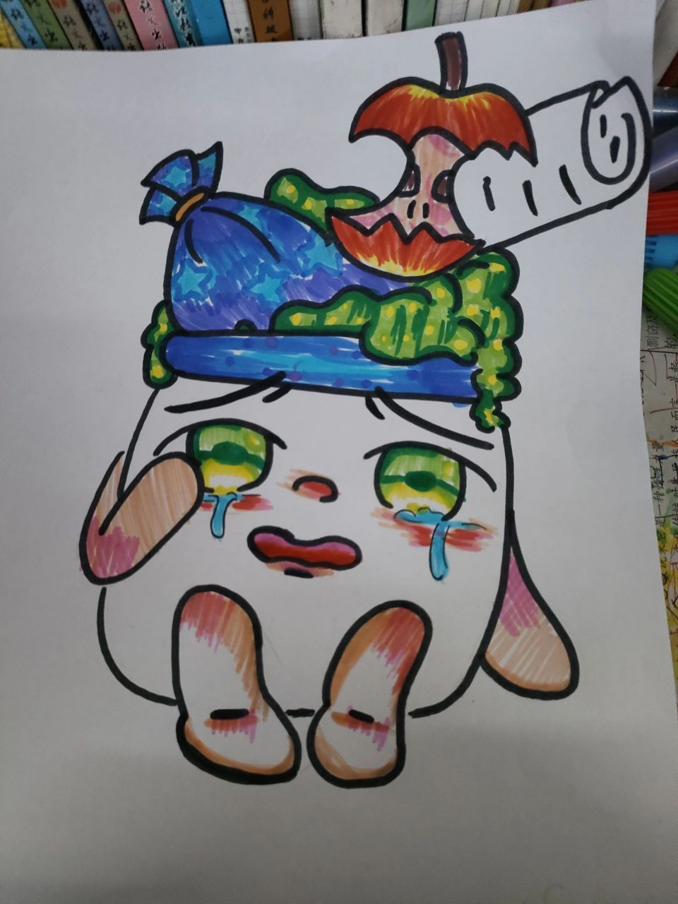 学前教育简笔画《垃圾桶9915》    画的有点上面去了的感觉原作者