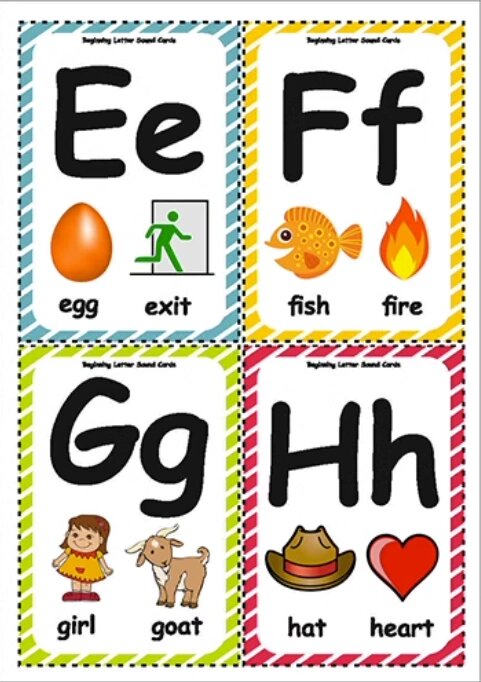 三年级英语字母卡,可打印