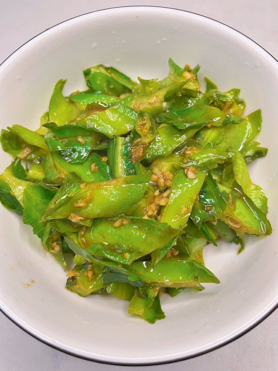 第37道家常菜03蒜香海南四角豆,又香又脆   自从在海南吃过蒜香四角