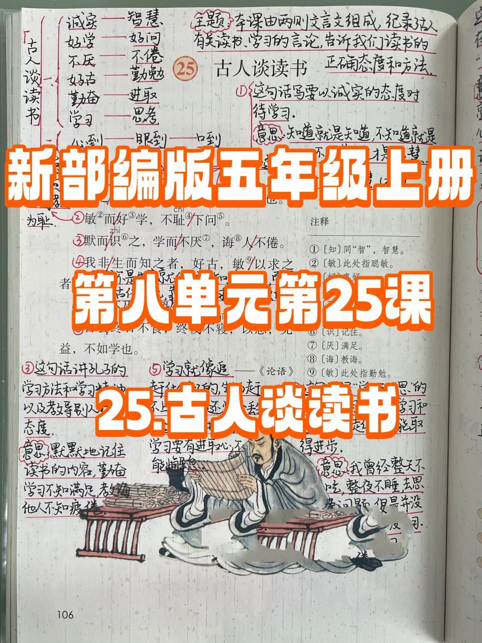 新部编版五年级上册第八单元25古人谈读书
