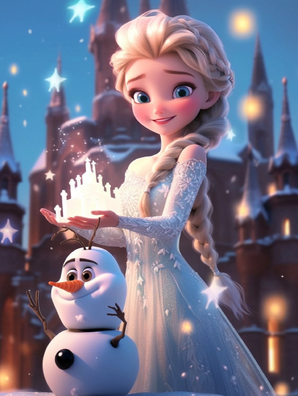 迪士尼公主 是否还记得电影《冰雪奇缘》中的主角爱莎公主?