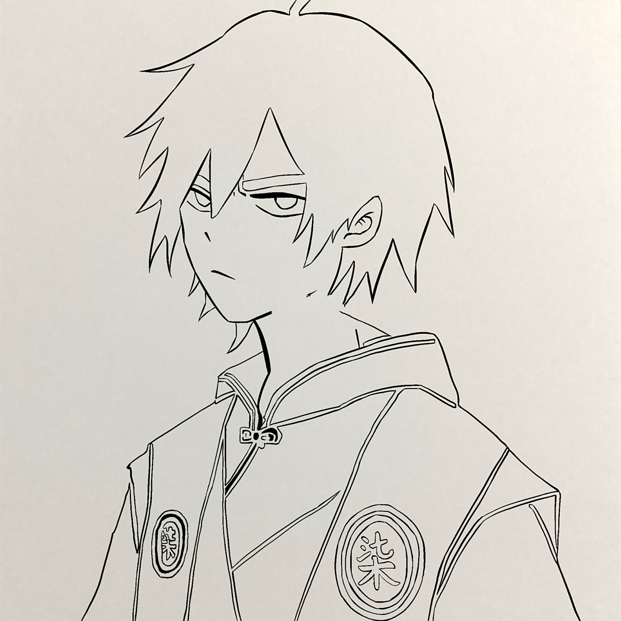 刺客伍六七绘画过程 比例为正方形 尺寸自定