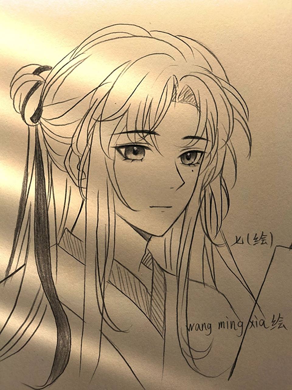 古风男生绘画过程图 古风男生绘画过程图