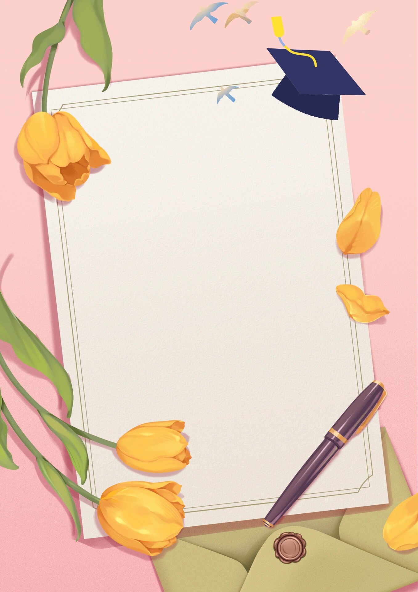 95教师节|毕业季留言寄语|空白卡片素材