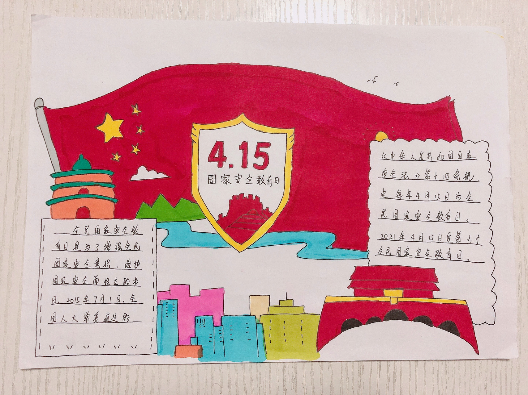 国家安全教育日手抄报 4.15 幼儿园手抄报 儿童主题手抄报