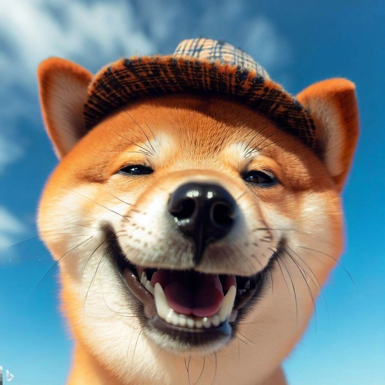 可爱柴犬头像微笑图片