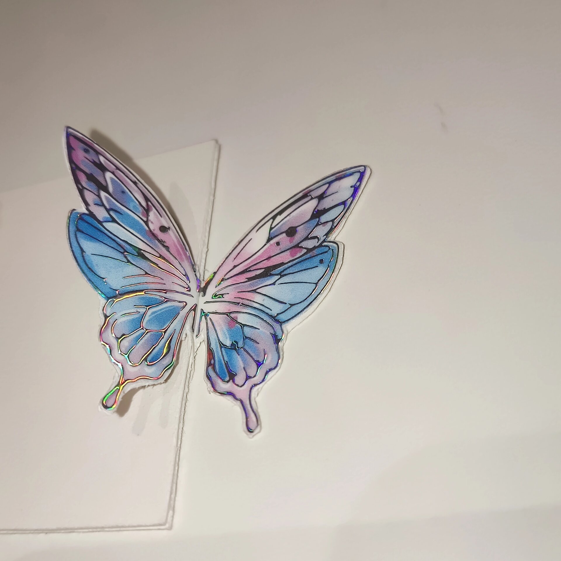 有手就行的闪闪蝴蝶书签  送给老师的教师节礼物,超级简单,但是效果