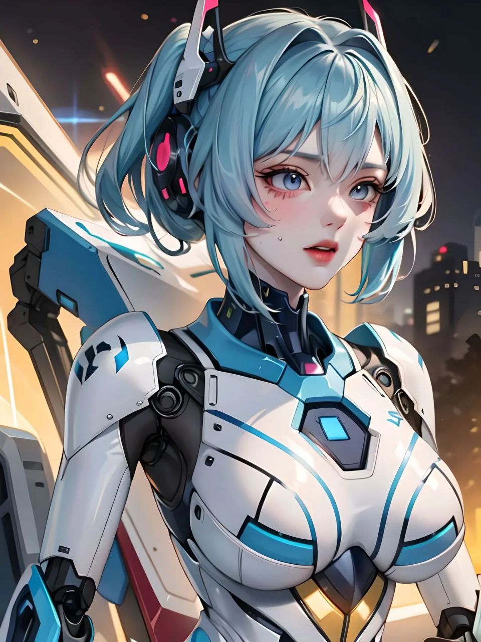 头像壁纸61 机甲少女③ 赛博朋克 高达元素 绝美壁纸 高级感