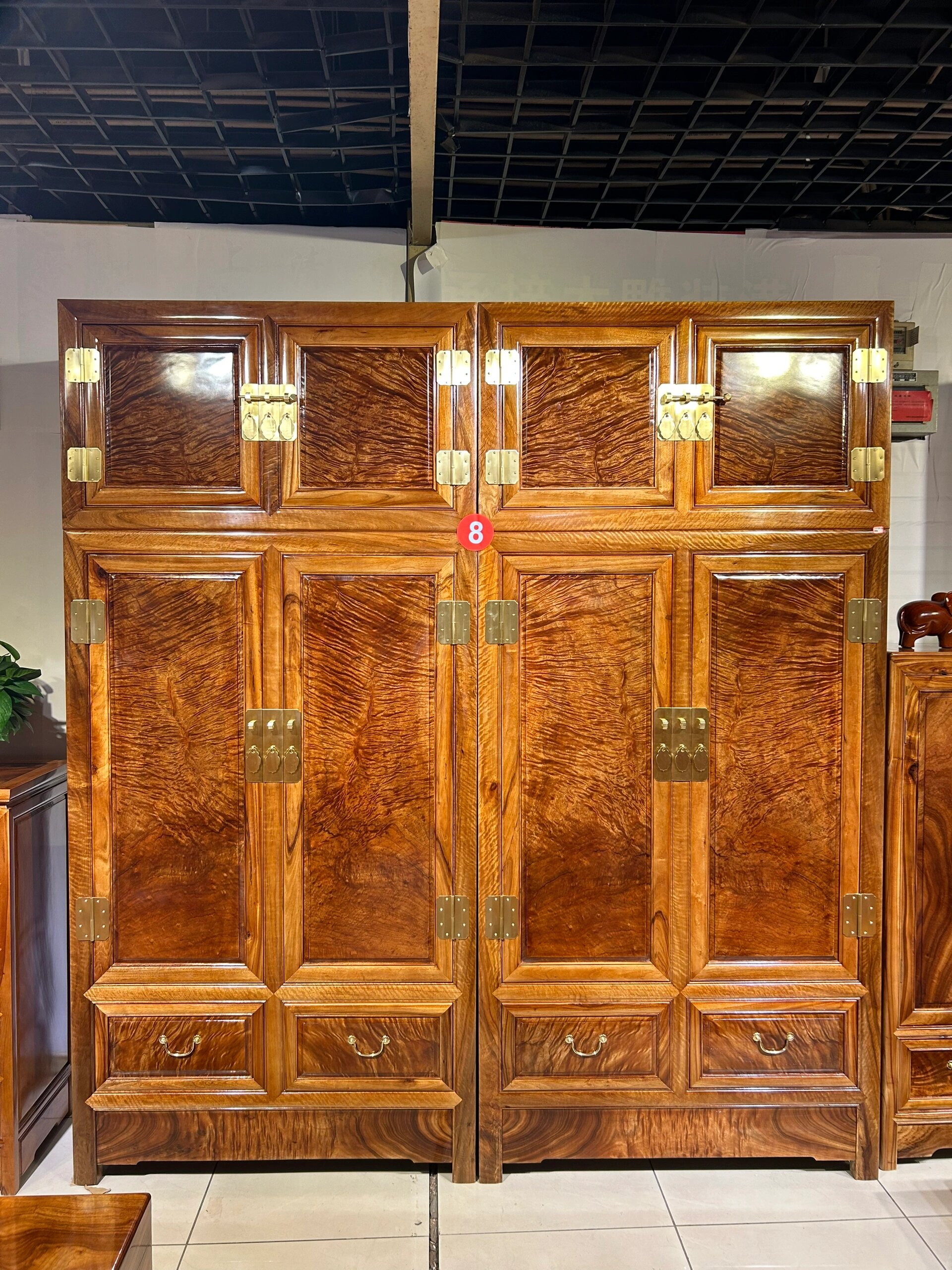 香樟木顶箱柜大衣柜合集 顶箱柜现货7套 纯樟木纯老料,榫卯结构无辅料