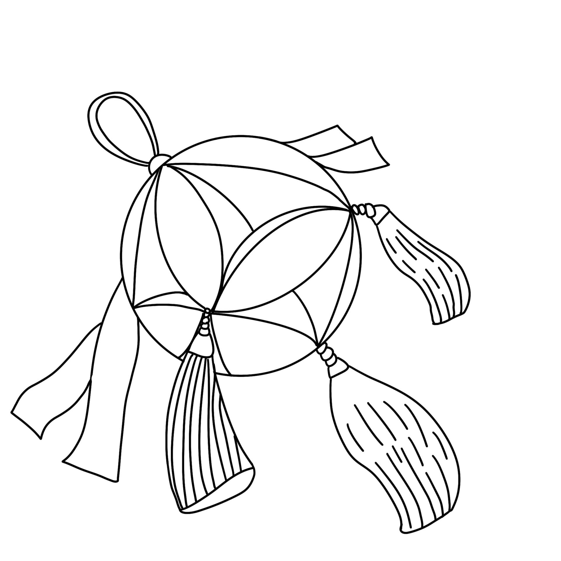 实用原创三月三绣球简笔画,幼儿园可用