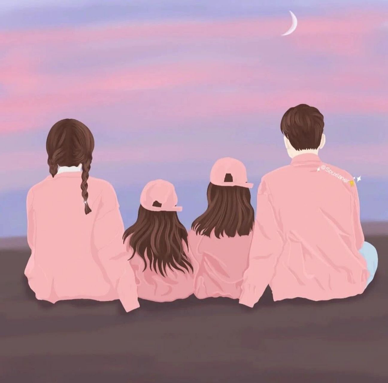 一家四口‖亲子头像 97世界很大,幸福很小,有你们很温暖.92