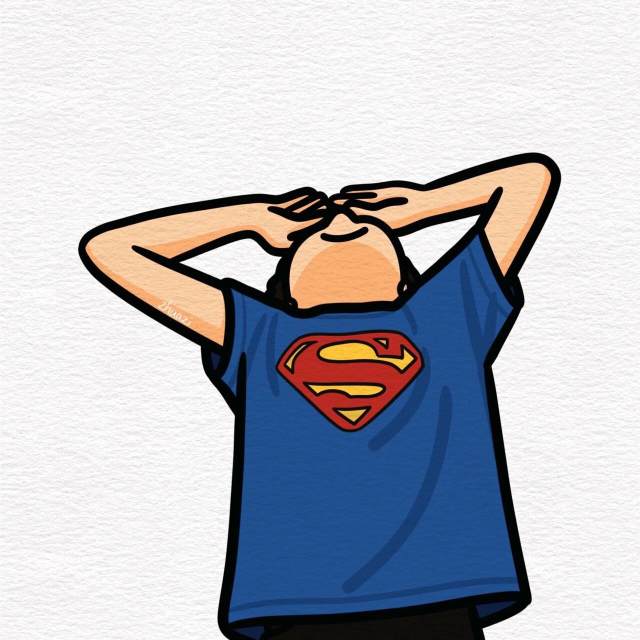 克莱因蓝手绘头像合集