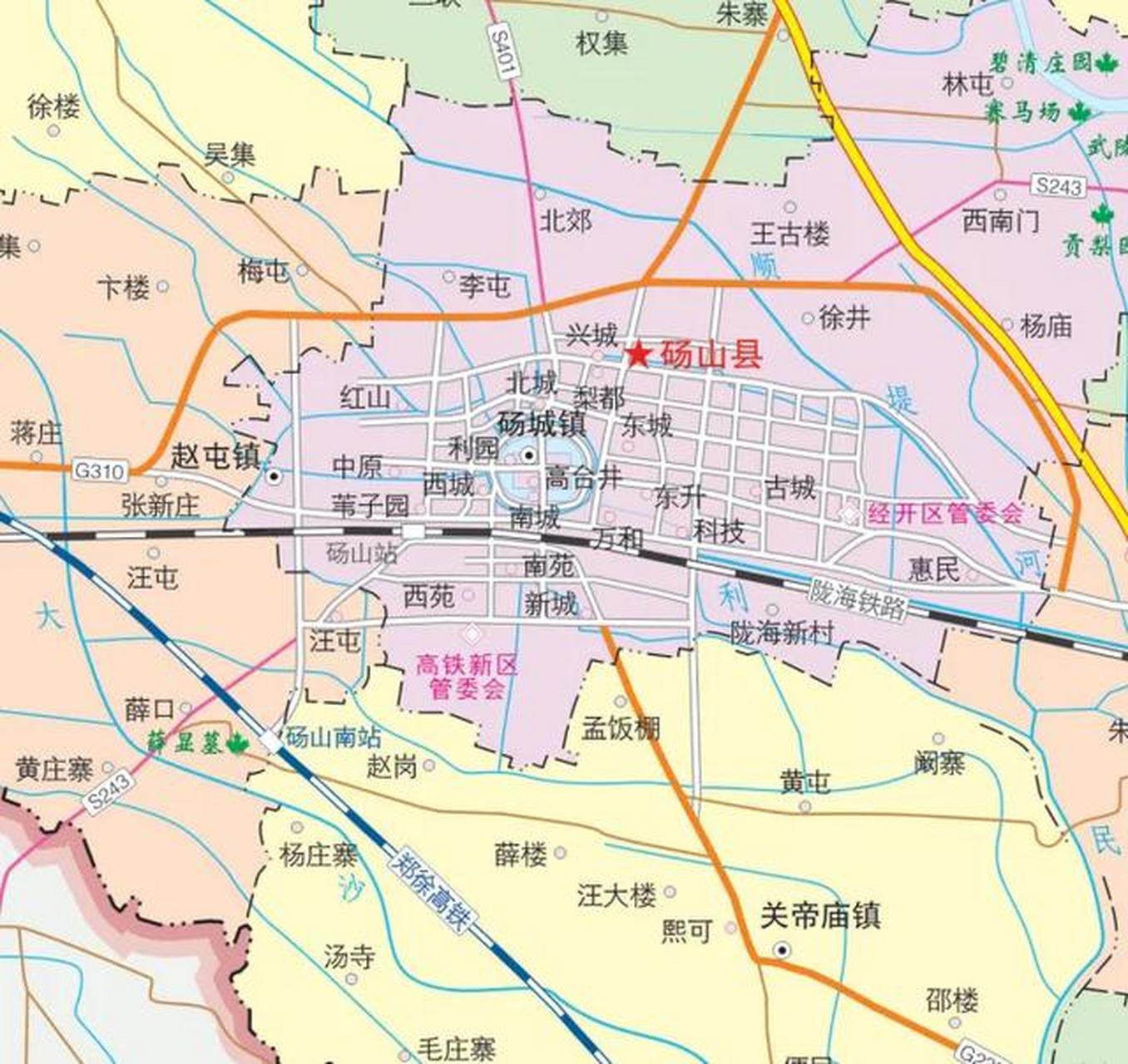 安徽省砀山县城区扩大了不少,沿着陇海铁路往东发展经开区,朝着砀山