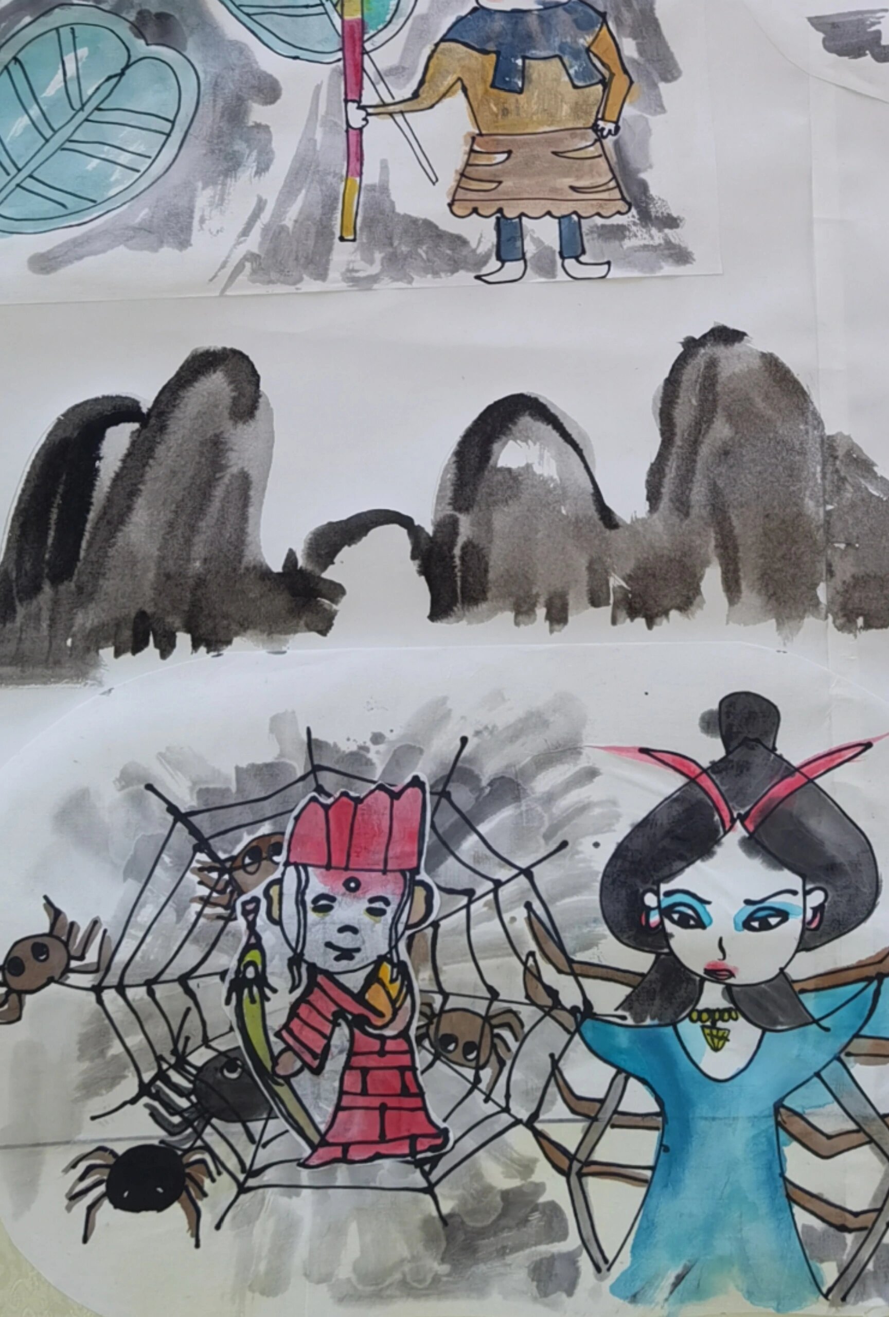 西游记连环画 西游记大话西游水墨画 孙悟空大闹天宫 孙悟空三打