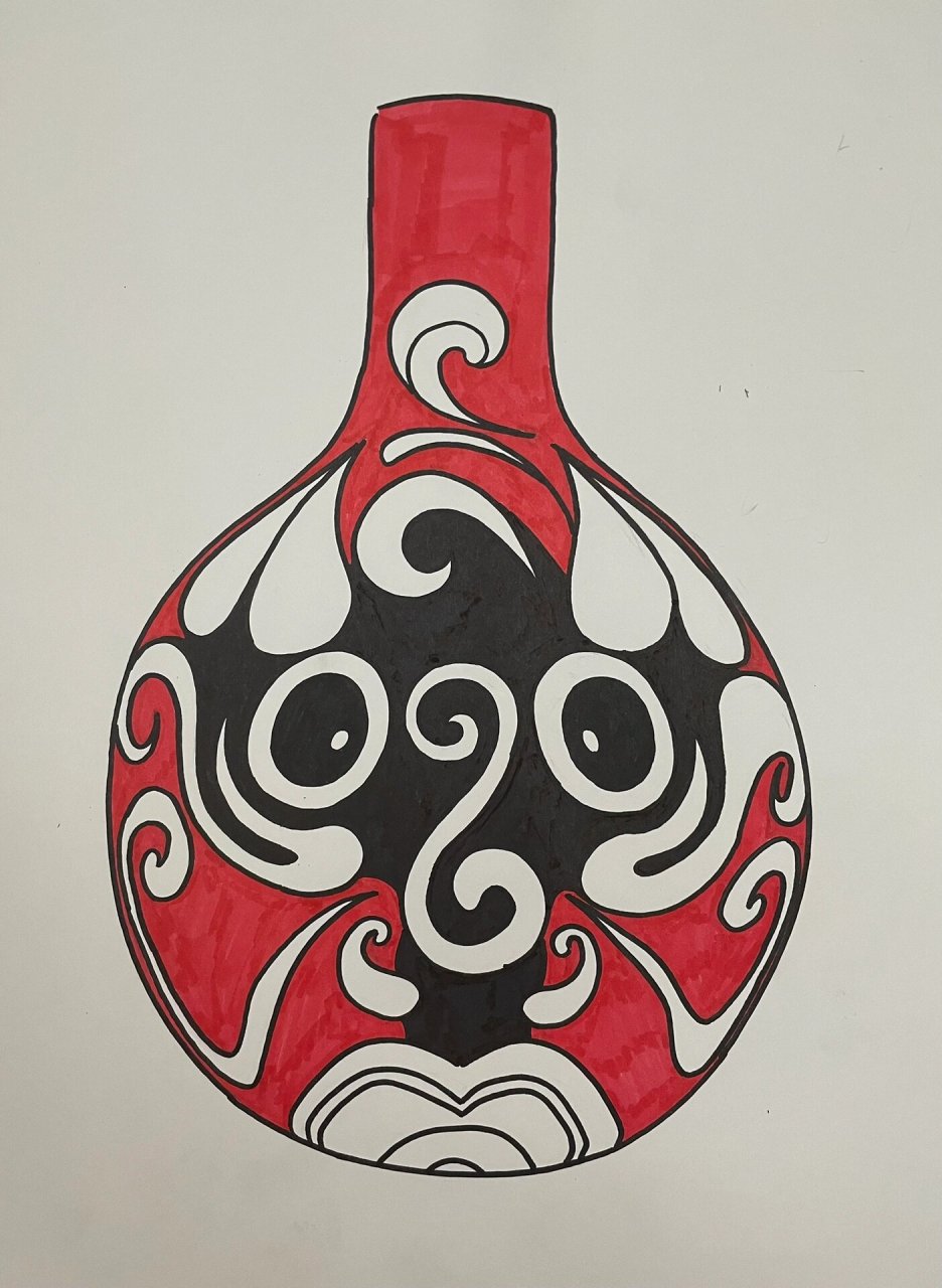 《马勺脸谱》创意画步骤分享