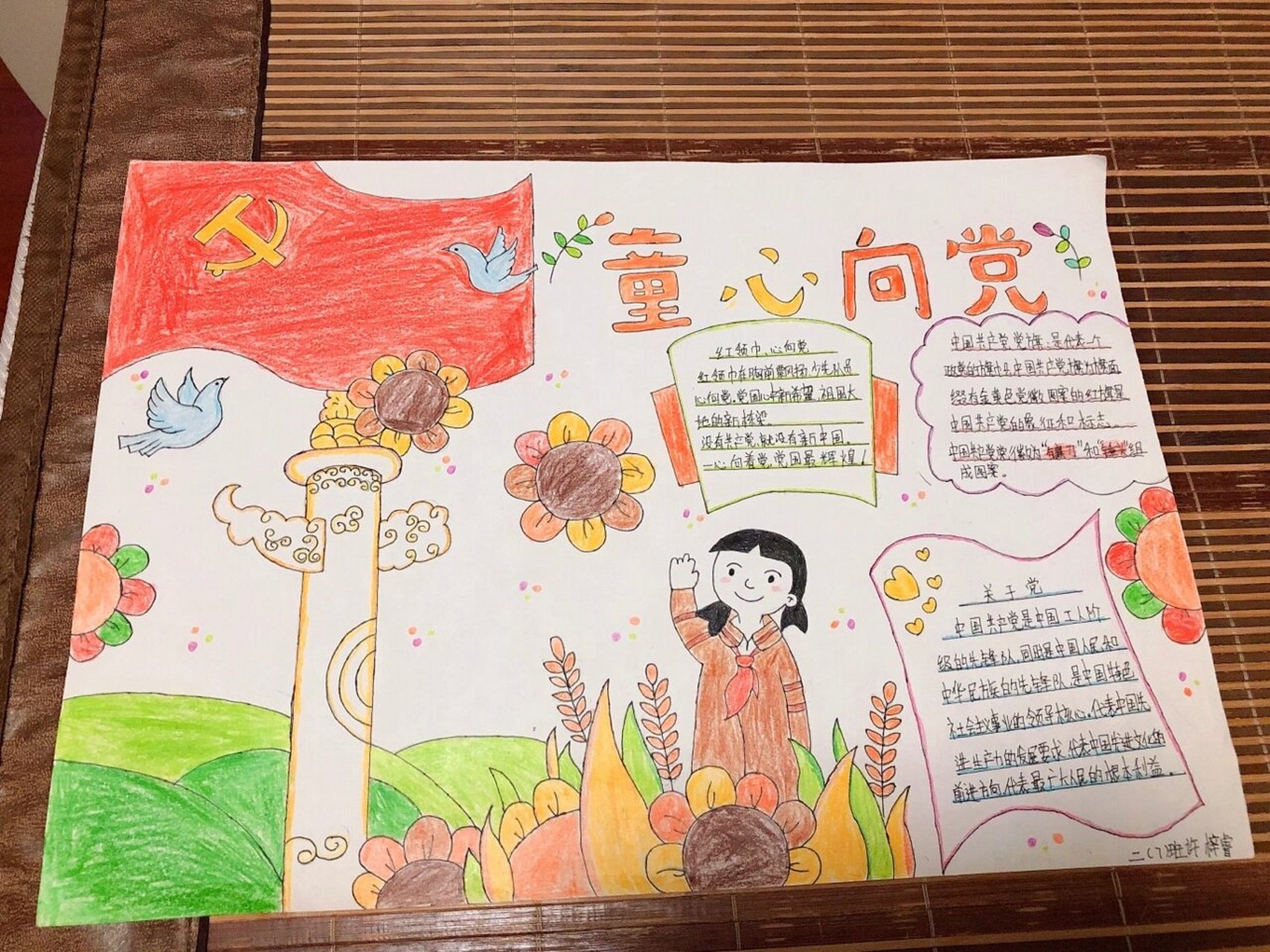 童心向党手抄报拿去